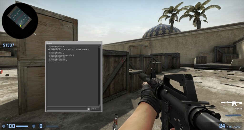 crosshair console settings