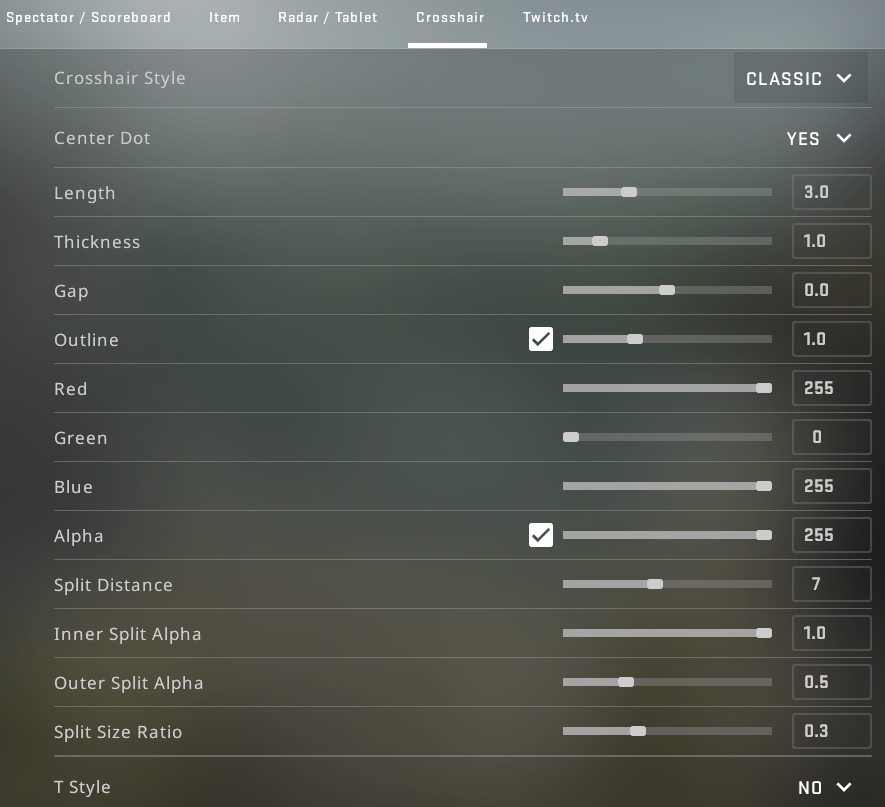 csgo crosshair settings