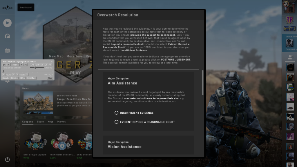 CS:GO Demo and Overwatch Commands